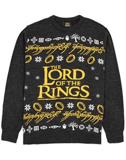 The Lord Of The Rings Weihnachtspull Herren Logo Schwarzer Strickpullover M von The Lord Of The Rings