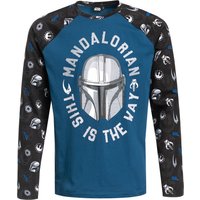 The Mandalorian The Way Herren Langarmshirt schwarz/blau von The Mandalorian