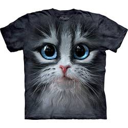 The Mountain Cutie Pie Kitten T-Shirt für Erwachsene, Grau, Größe L von The Mountain