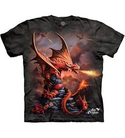 The Mountain Herren Fire Dragon T-Shirt, grau, X-Groß von The Mountain