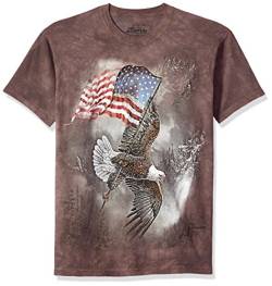 The Mountain Herren Flag Bearing Eagle T-Shirt, grau, XX-Large von The Mountain