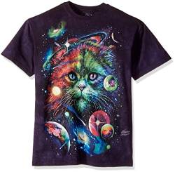 The Mountain Herren Kosmische Katze T-Shirt, violett, Mittel von The Mountain