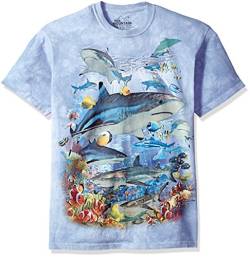 The Mountain Herren Reef Sharks Tee T-Shirt, blau, 3X-Groß von The Mountain