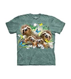 The Mountain Kids T-Shirt Sloth Family Selfie Kids Large von The Mountain