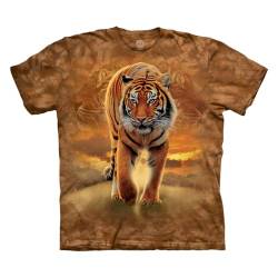 The Mountain Rising Sun Tiger T-Shirt, Gold, X-Groß von The Mountain