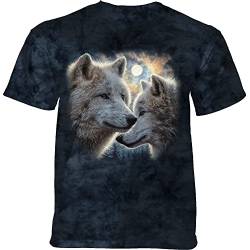 The Mountain T-Shirt Moonlit Mates Wolf XX-Large von The Mountain