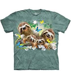 The Mountain T-Shirt Sloth Family Selfie Small von The Mountain