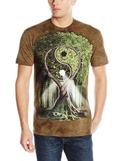 The Mountain Yin Yang Tree T-Shirt für Erwachsene, Grün, 3XL von The Mountain