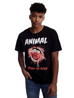 Die Muppets Animal - Ready to Rock Männer T-Shirt schwarz M 100% Baumwolle Fan-Merch, Filme, TV-Serien von The Muppets