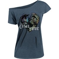 The Nightmare Before Christmas Come True Damen Loose-Shirt blau meliert von The Nightmare Before Christmas