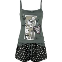 The Nightmare Before Christmas - Disney Schlafanzug - Comic - S bis 3XL - für Damen - Größe XXL - schwarz/grau  - EMP exklusives Merchandise! von The Nightmare Before Christmas