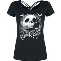 The Nightmare Before Christmas - Disney T-Shirt - Jack Moon Face - S bis XXL - für Damen - Größe L - schwarz  - Lizenzierter Fanartikel von The Nightmare Before Christmas