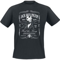 The Nightmare Before Christmas - Disney T-Shirt - Jack Skellington Label - S bis 3XL - für Männer - Größe M - schwarz  - Lizenzierter Fanartikel von The Nightmare Before Christmas