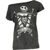 The Nightmare Before Christmas - Disney T-Shirt - Jack Skellington - Misfit Love - S bis 3XL - für Damen - Größe L - dunkelgrau  - EMP exklusives von The Nightmare Before Christmas