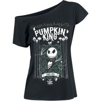 The Nightmare Before Christmas - Disney T-Shirt - Jack Skellington - Pumpkin King - S bis XXL - für Damen - Größe L - schwarz  - Lizenzierter von The Nightmare Before Christmas