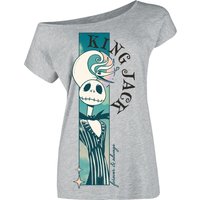 The Nightmare Before Christmas King Jack Damen Loose-Shirt grau meliert von The Nightmare Before Christmas