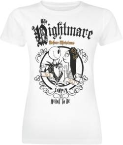 The Nightmare Before Christmas Sally & Jack Frauen T-Shirt weiß M von The Nightmare Before Christmas