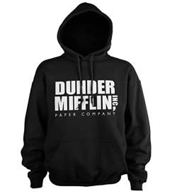 The Office Offizielles Lizenzprodukt Dunder Mifflin Inc. Logo Kapuzenpullover (Schwarz), Groß von The Office