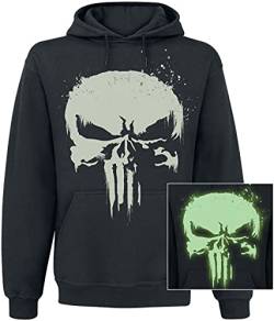 The Punisher Glow In The Dark Skull Männer Kapuzenpullover schwarz S von The Punisher