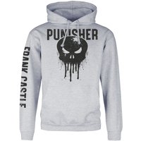 The Punisher - Marvel Kapuzenpullover - Destroy Blood Punisher - S bis L - für Männer - Größe M - grau  - Lizenzierter Fanartikel von The Punisher