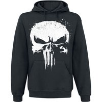 The Punisher - Marvel Kapuzenpullover - Sprayed Skull Logo - S - für Männer - Größe S - schwarz  - Lizenzierter Fanartikel von The Punisher