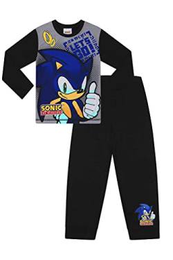 Sonic The Hedgehog Let's Go Jungen Long Gamer Baumwolle PJs, blau, 8-9 Jahre von The Pyjama Factory