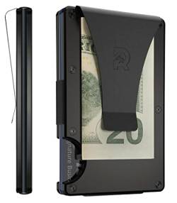 The Ridge Authentisch | Minimalistische RFID-blockierende Geldbörse aus Metall – Geldklammer | schlanke Brieftasche für Herren, Schwarz, Einheitsgröße, Minimalistisch von The Ridge