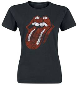 The Rolling Stones Classic Tongue Frauen T-Shirt schwarz S 100% Baumwolle Undefiniert Band-Merch, Bands von The Rolling Stones