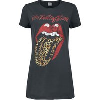 The Rolling Stones Kurzes Kleid - Amplified Collection - Leopard Tongue - XS bis XL - für Damen - Größe S - charcoal  - Lizenziertes Merchandise! von The Rolling Stones