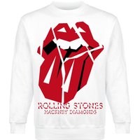 The Rolling Stones Sweatshirt - Diamond Tongue White Crewneck - S bis XXL - für Männer - Größe S - weiß  - EMP exklusives Merchandise! von The Rolling Stones
