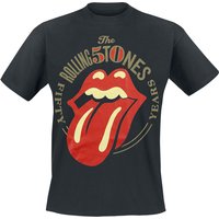 The Rolling Stones T-Shirt - 50 Years - M bis 3XL - für Männer - Größe L - schwarz  - Lizenziertes Merchandise! von The Rolling Stones