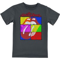 The Rolling Stones T-Shirt - Amplified Collection - Kids - Square Tongue - 92 bis 164 - für Mädchen & Jungen - Größe 164 - charcoal  - Lizenziertes von The Rolling Stones