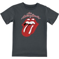 The Rolling Stones T-Shirt - Amplified Collection - Kids - Vintage Tongue - 92 bis 164 - für Mädchen & Jungen - Größe 164 - charcoal  - Lizenziertes von The Rolling Stones