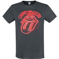 The Rolling Stones T-Shirt - Amplified Collection - Neon Light - S bis XL - für Männer - Größe S - charcoal  - Lizenziertes Merchandise! von The Rolling Stones