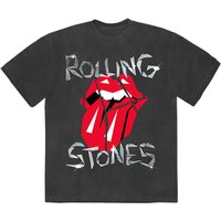 The Rolling Stones T-Shirt - Diamond Tongue Grey Washed T-Shirt - S bis XXL - für Männer - Größe L - schwarz  - EMP exklusives Merchandise! von The Rolling Stones