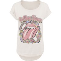 The Rolling Stones T-Shirt - Floral Wreath - S bis XXL - für Damen - Größe L - altweiß  - Lizenziertes Merchandise! von The Rolling Stones