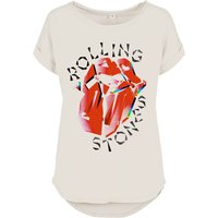 The Rolling Stones T-Shirt - Hackney Diamonds Prism Tongue - S bis 4XL - für Damen - Größe L - weiß  - Lizenziertes Merchandise! von The Rolling Stones