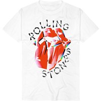 The Rolling Stones T-Shirt - Hackney Diamonds Prism Tongue - S bis 5XL - für Männer - Größe M - weiß  - Lizenziertes Merchandise! von The Rolling Stones