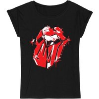 The Rolling Stones T-Shirt - Hackney Diamonds Tongue - S bis 5XL - für Damen - Größe L - schwarz  - Lizenziertes Merchandise! von The Rolling Stones