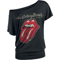 The Rolling Stones T-Shirt - Plastered Tongue - S bis 5XL - für Damen - Größe 4XL - schwarz  - EMP exklusives Merchandise! von The Rolling Stones