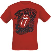 The Rolling Stones T-Shirt - Psychedelic Tongue - S bis XXL - für Männer - Größe L - rot  - Lizenziertes Merchandise! von The Rolling Stones