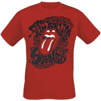 The Rolling Stones T-Shirt - Psychedelic Tongue - S bis XXL - für Männer - Größe S - rot  - Lizenziertes Merchandise! von The Rolling Stones