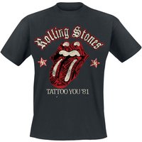 The Rolling Stones T-Shirt - Tattoo You 81 - S bis XXL - für Männer - Größe L - schwarz  - Lizenziertes Merchandise! von The Rolling Stones