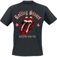 The Rolling Stones T-Shirt - Tattoo You 81 - S bis XXL - für Männer - Größe M - schwarz  - Lizenziertes Merchandise! von The Rolling Stones
