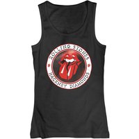 The Rolling Stones Top - Hackney Diamonds Circle Label - S bis XXL - für Damen - Größe M - schwarz  - Lizenziertes Merchandise! von The Rolling Stones