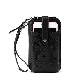 The Sak Damen Silverlake N/S Smartphone Crossbody, Schwarze Floralprägung von The Sak