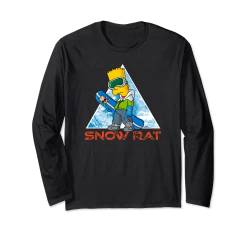 The Simpsons Bart Simpson Snowboarding Snow Rat Langarmshirt von The Simpsons