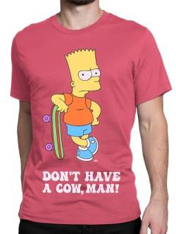 The Simpsons Herren Bart Simpson T-Shirt | Lustige T-Shirts für Herren | Die Simpsons T Shirts | Herrengrößen von Klein bis XX-Groß | Offizielles Simpsons Merchandise Rot XX-Large von The Simpsons