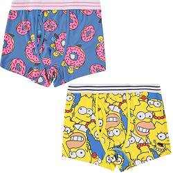 The Simpsons Herren Boxershorts Homer Bart Lisa Marge und Krusty The Clown – Herren 2er-Pack Boxershorts Unterwäsche, multi, Large von The Simpsons