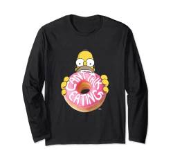 The Simpsons Homer Can't Talk Eating Donut Langarmshirt von The Simpsons